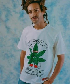 Sree Santhosh Cannabis Equity S/S T-Shirt (White)