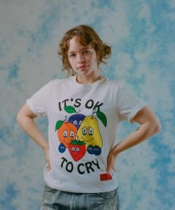 Sree Santhosh It's Okay To Cry T-Shirt (White) Best Selling
