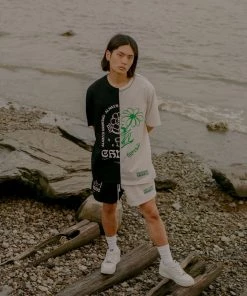 Sree Santhosh MHA Black/Chalk Pieced S/S T-Shirt Best Selling