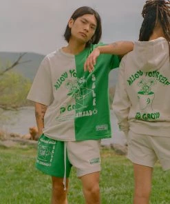 Sree Santhosh MHA Kelly Green/Chalk Pieced Sweatshort