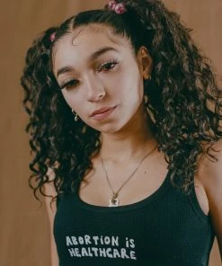 Sree Santhosh Best Selling Abortion Is Healthcare Ribbed Tank (Black)