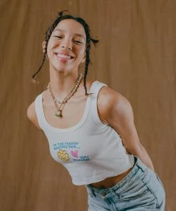 Sree Santhosh You Matter Ribbed Tank (White)