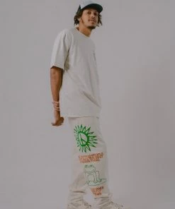 Sree Santhosh Happy People Sweatpants (Chalk) Best Selling