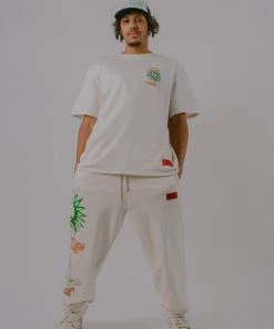 Sree Santhosh Happy People Sweatpants (Chalk) Best Selling