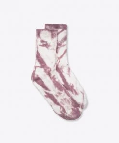 Sree Santhosh Mauve/Chalk Tiger Tie Dye CHNGE Logo Socks