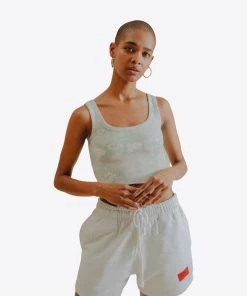 Sree Santhosh Best Selling Marble Tie Dye Logo Ribbed Tank (Mint)