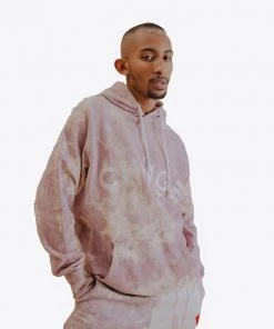 Sree Santhosh Mauve Marble Tie Dye University Hoodie
