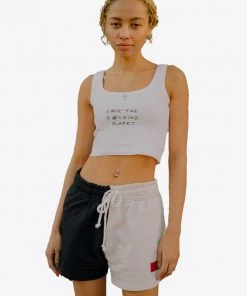 Sree Santhosh Best Selling Chalk/Black Pieced Sweatshorts