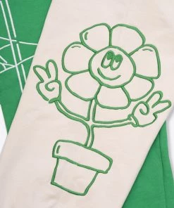 Sree Santhosh Best Selling MHA Kelly Green/Chalk Pieced Sweatpant