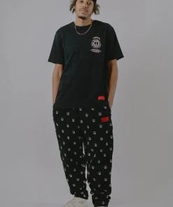 Sree Santhosh Embroidered Peace Sweatpants (Black) Best Selling 7 Sree Santhosh Embroidered Peace Sweatpants (Black) Best Selling