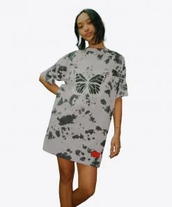 Sree Santhosh Tie Dye Butterfly Logo T-Shirt Dress (Violet/Black) Best Selling 7 Sree Santhosh Tie Dye Butterfly Logo T-Shirt Dress (Violet/Black) Best Selling