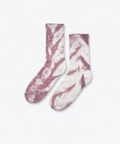 Sree Santhosh Mauve/Chalk Tiger Tie Dye CHNGE Logo Socks
