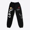 Sree Santhosh Black Love Peace Sweatpants