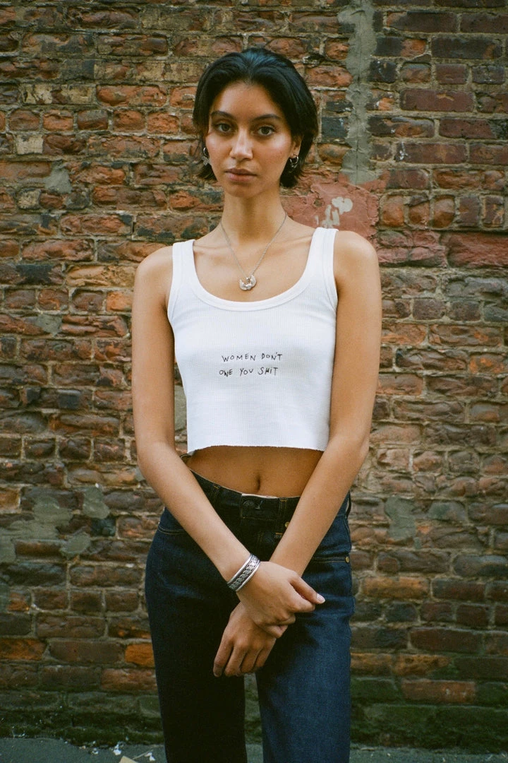 Sree Santhosh WDOYS Ribbed Tank (White) 5 Sree Santhosh WDOYS Ribbed Tank (White)