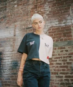 Sree Santhosh Best Selling Pieced Butterflies Crop Top