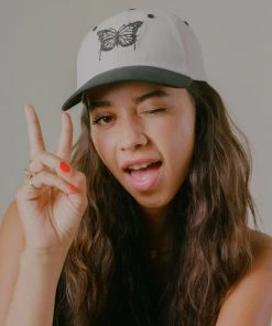 CHNGE Best Selling Chalk/Black Panel Butterfly Baseball Cap 12 CHNGE Best Selling Chalk/Black Panel Butterfly Baseball Cap