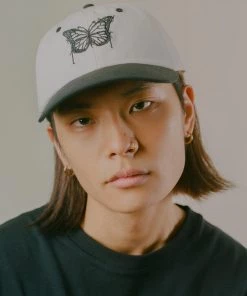 CHNGE Best Selling Chalk/Black Panel Butterfly Baseball Cap 13 CHNGE Best Selling Chalk/Black Panel Butterfly Baseball Cap