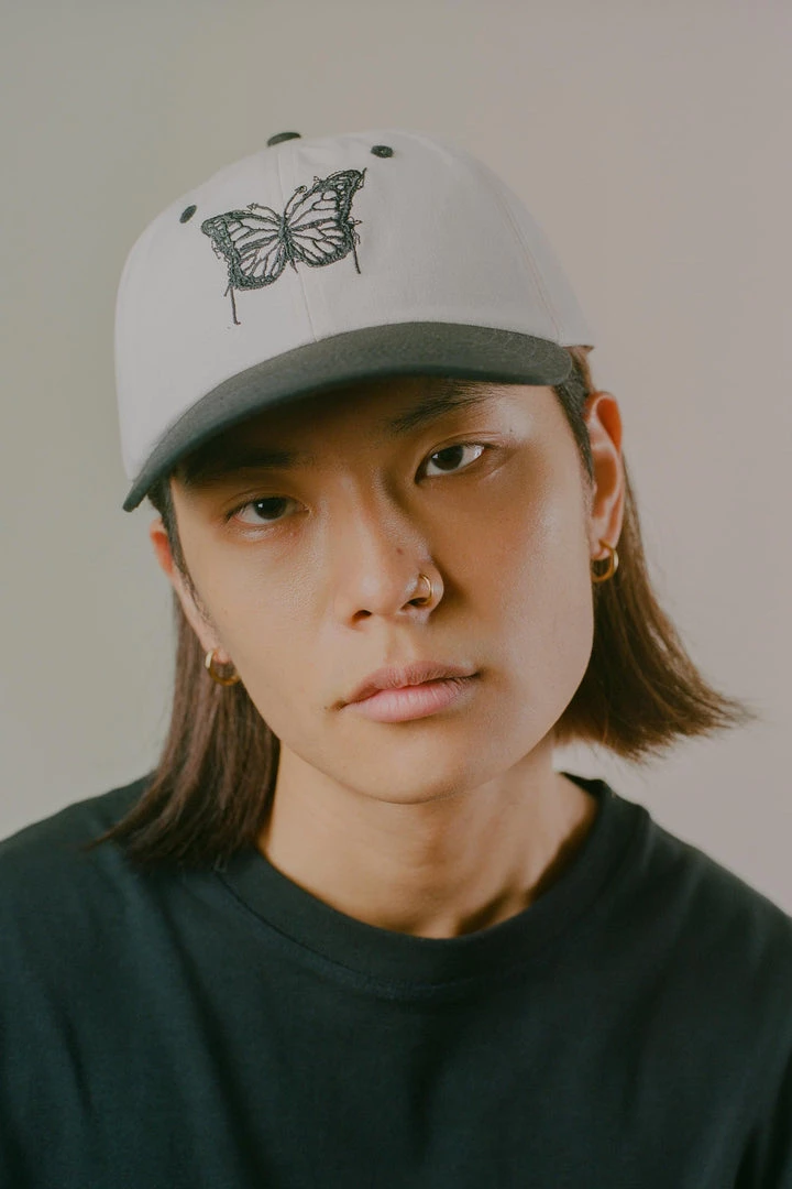 CHNGE Best Selling Chalk/Black Panel Butterfly Baseball Cap 8 CHNGE Best Selling Chalk/Black Panel Butterfly Baseball Cap