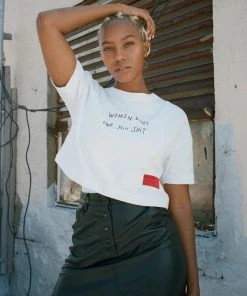 Sree Santhosh Best Selling WDOYS Crop Top (White)