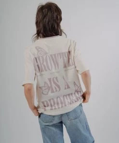 Sree Santhosh Growth Is A Process S/S Ringer T-Shirt (Chalk) New Arrivals