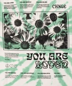 Sree Santhosh Love More Cuffed L/S T-Shirt (Green Spiral TD)