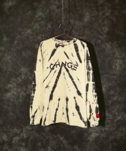 Sree Santhosh Lime CHNGE Logo Tiger Tie Dye Crewneck