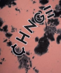 Sree Santhosh Dusty Rose CHNGE Logo Splotch Tie Dye Crewneck