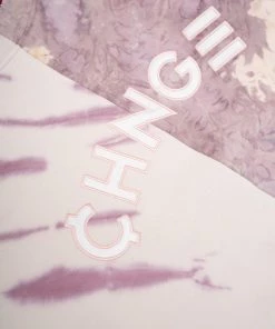 Sree Santhosh Chalk/Mauve Pieced CHNGE Logo Tie Dye Crewneck