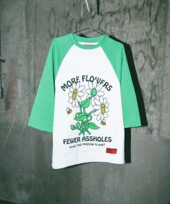 Sree Santhosh Best Selling MFFA Raglan Tee (White/Kelly Green)