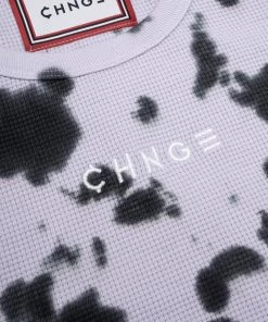 Sree Santhosh Best Selling Splotch Tie Dye Logo Ribbed Tank (Violet)