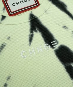 Sree Santhosh Tiger Stripe Tie Dye Logo Ribbed Tank (Lime)