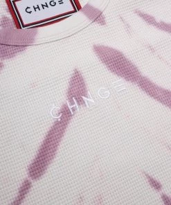 Sree Santhosh Tiger Stripe Tie Dye Logo Ribbed Tank (Mauve/Chalk) Best Selling