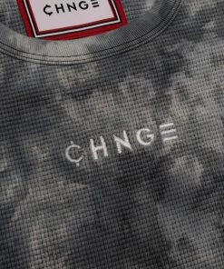 Sree Santhosh Marble Tie Dye Logo Ribbed Tank (Black)