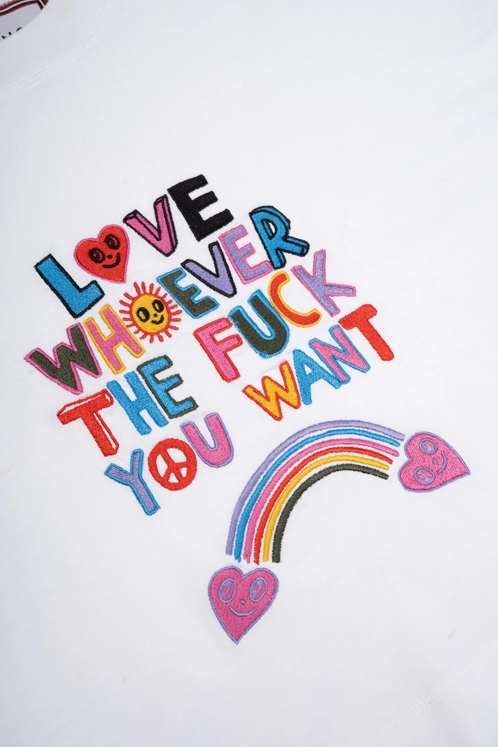 Sree Santhosh Best Selling Love Whoever S/S Crop (White) 6 Sree Santhosh Best Selling Love Whoever S/S Crop (White)