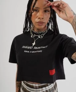 Sree Santhosh Best Selling Have A Vasectomy S/S Crop (Black)