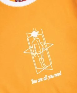 Sree Santhosh New Arrivals Everything You Need Is Inside S/S Ringer T-Shirt (Orange Slice)