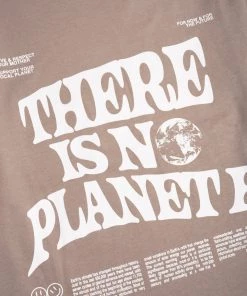 Sree Santhosh New Arrivals No Planet B S/S Ringer T-Shirt (Driftwood)