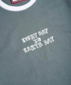 Sree Santhosh Every Day Is Earth Day S/S Ringer T-Shirt (North Atlantic)