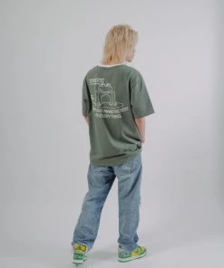 Sree Santhosh Happy People S/S Ringer T-Shirt (Juniper)