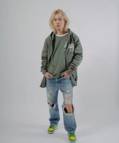 Sree Santhosh Love More Zip Up Hoodie (Juniper) New Arrivals