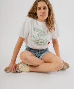 Sree Santhosh Happy People S/S Crop (White)