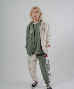 Sree Santhosh Best Selling Happy People Sweatpants (Chalk/Juniper) 8 Sree Santhosh Best Selling Happy People Sweatpants (Chalk/Juniper)