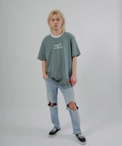 Sree Santhosh Every Day Is Earth Day S/S Ringer T-Shirt (North Atlantic)