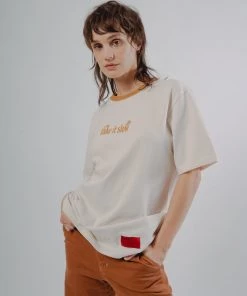 Sree Santhosh Take It Slow S/S Ringer T-Shirt (Chalk)