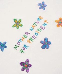 Sree Santhosh Mother Nature For President Crop (Chalk) Best Selling