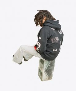 Sree Santhosh Black Love Peace Hoodie