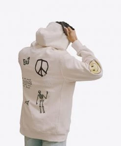 Sree Santhosh Chalk Love Peace Hoodie Best Selling
