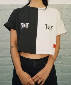 Sree Santhosh Best Selling Pieced Butterflies Crop Top