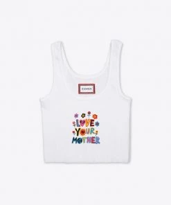 Sree Santhosh Love Your Mother Zero Waste Ribbed Tank (White) ♻️ Best Selling