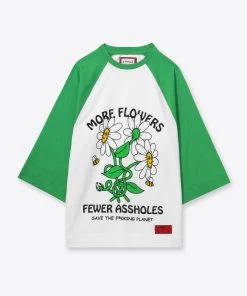 Sree Santhosh Best Selling MFFA Raglan Tee (White/Kelly Green)